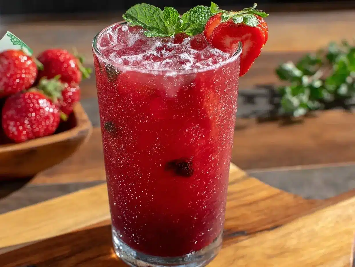 strawberry açaí refresher preparation steps