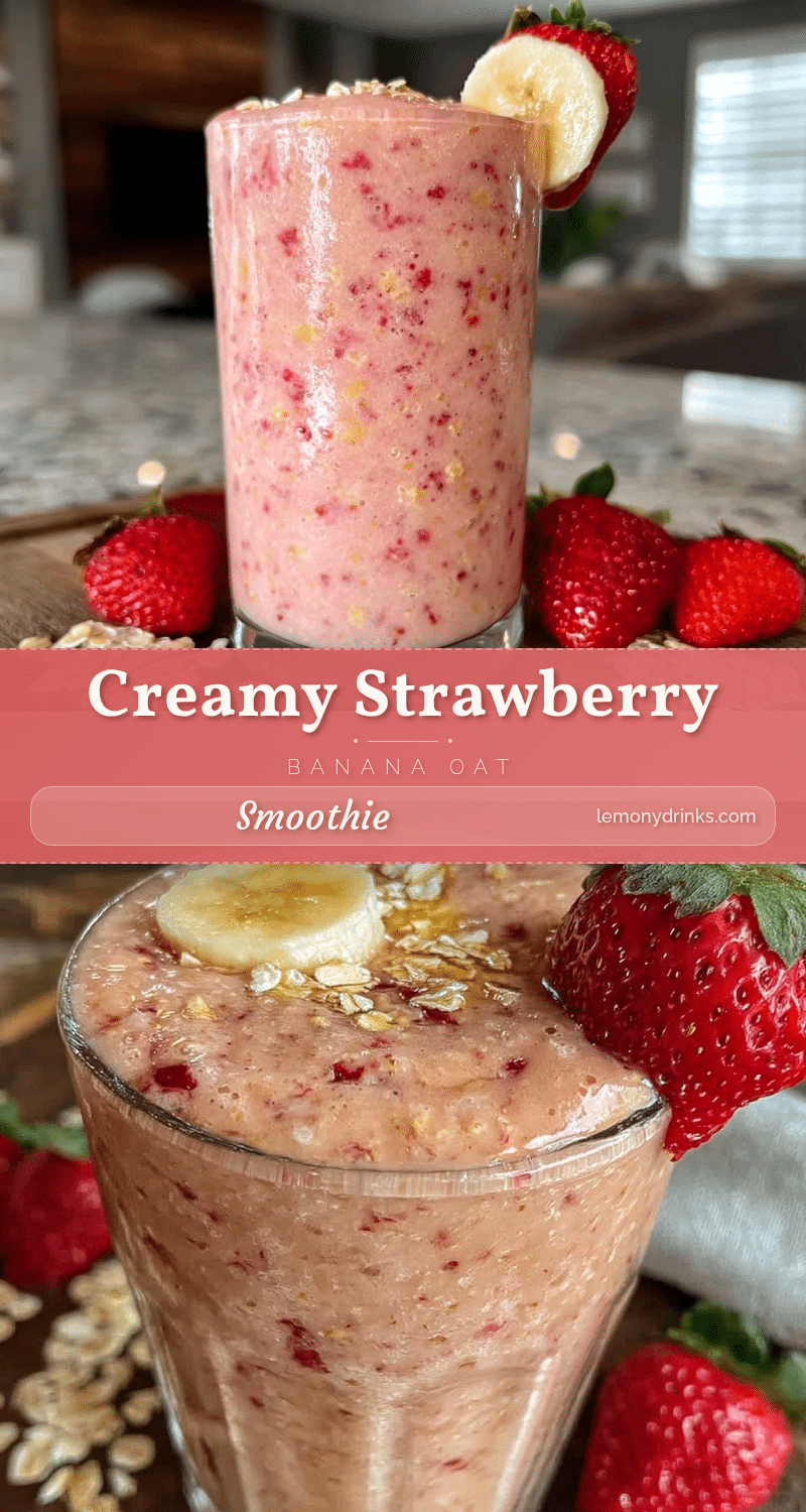 strawberry banana oat smoothie recipe