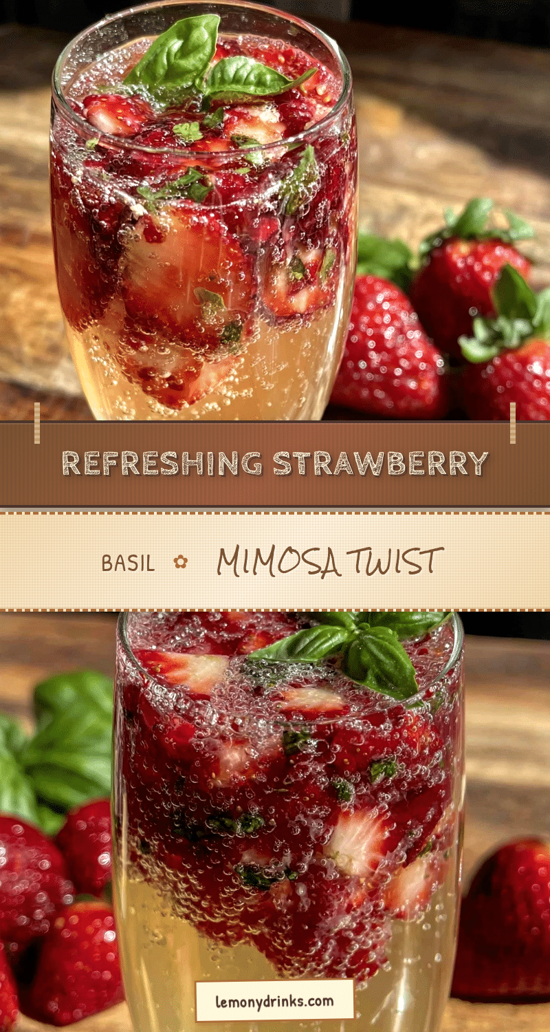 Strawberry Basil Mimosa recipe
