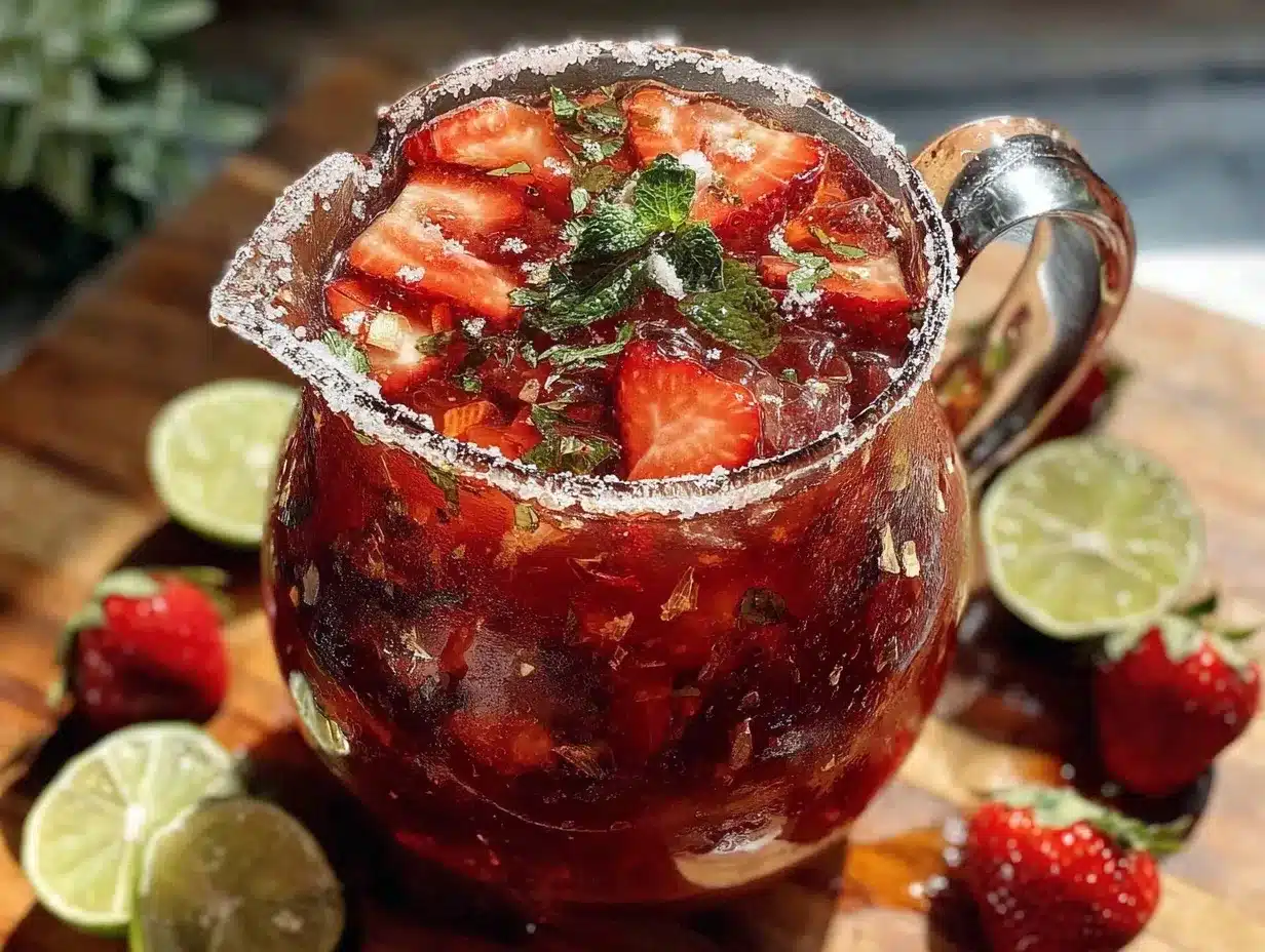 strawberry daiquiri pitcher recipe preparation steps