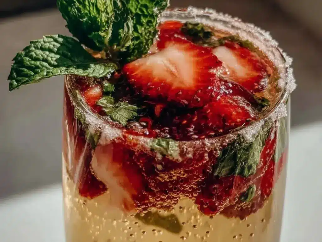 Strawberry Mint Mimosa - featured image
