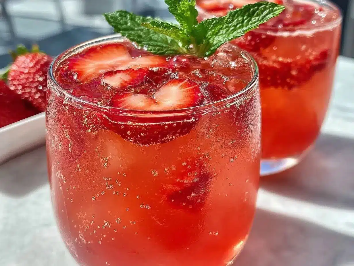 strawberry rose lemonade recipe preparation steps