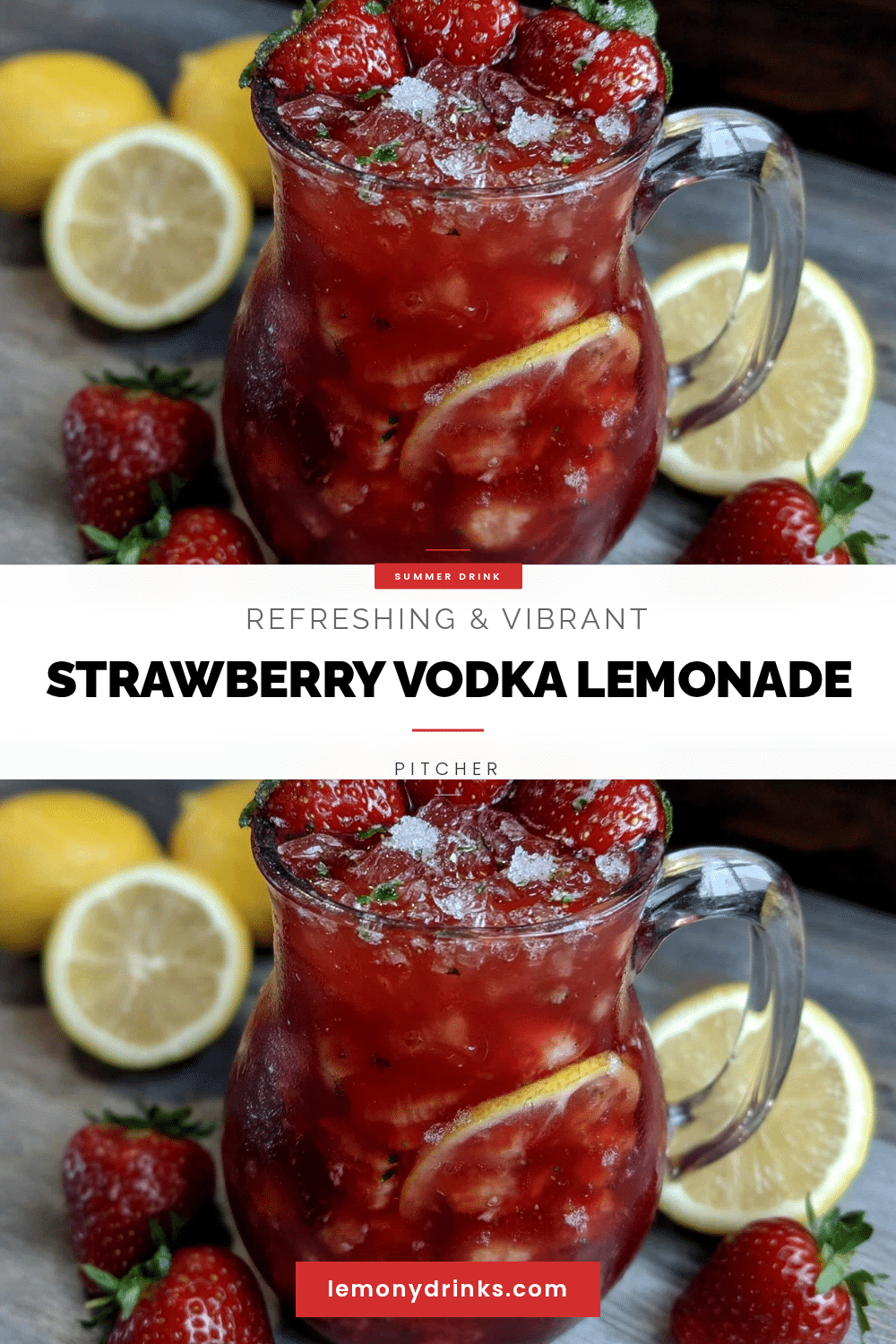 strawberry vodka lemonade pitcher recipe
