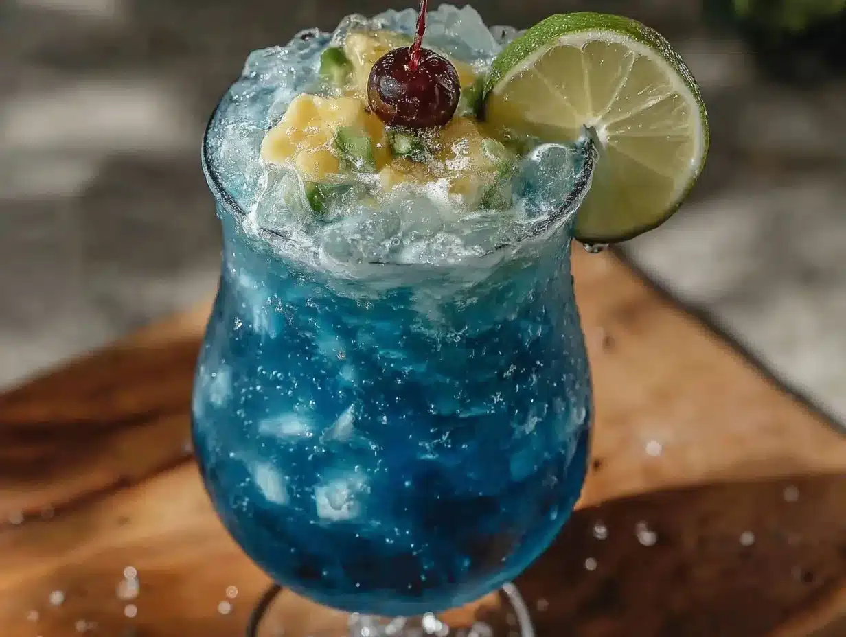 tropical blue lagoon cocktail preparation steps