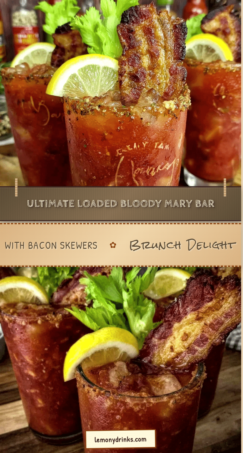 Ultimate Loaded Bloody Mary Bar with Bacon Skewers recipe