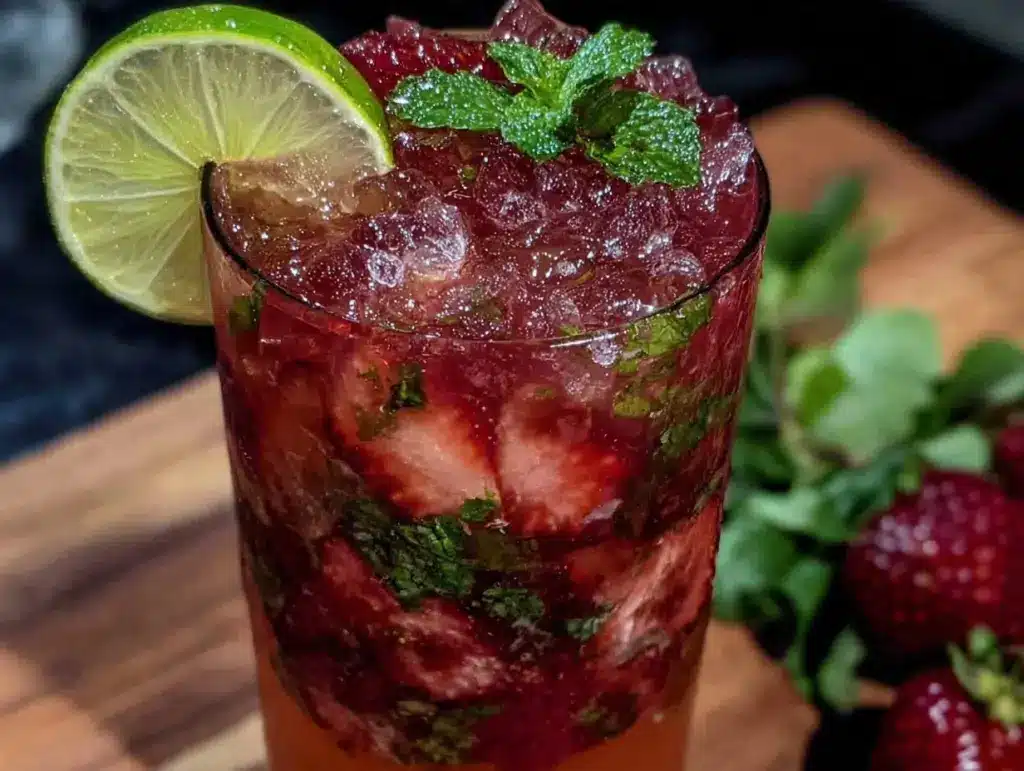 virgin strawberry mojito - featured image