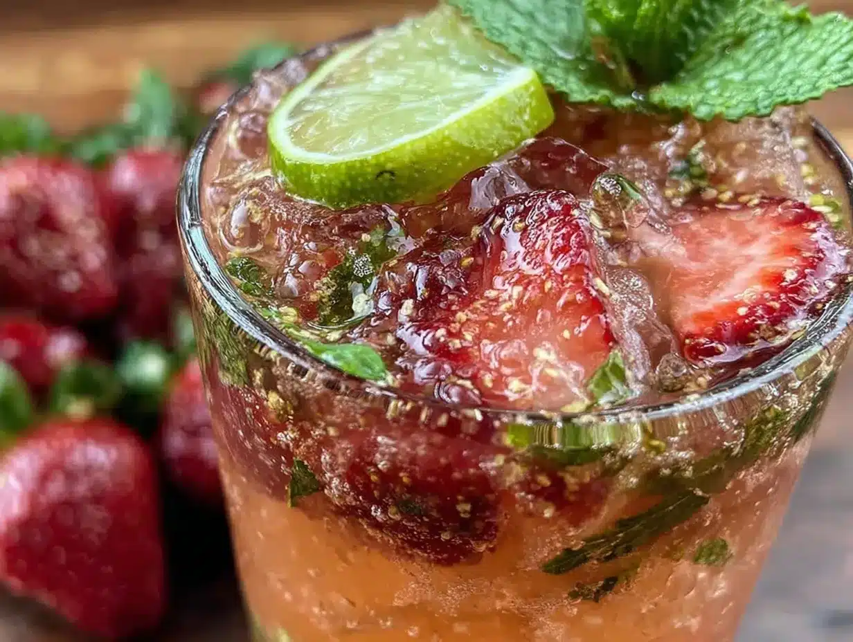 virgin strawberry mojito preparation steps