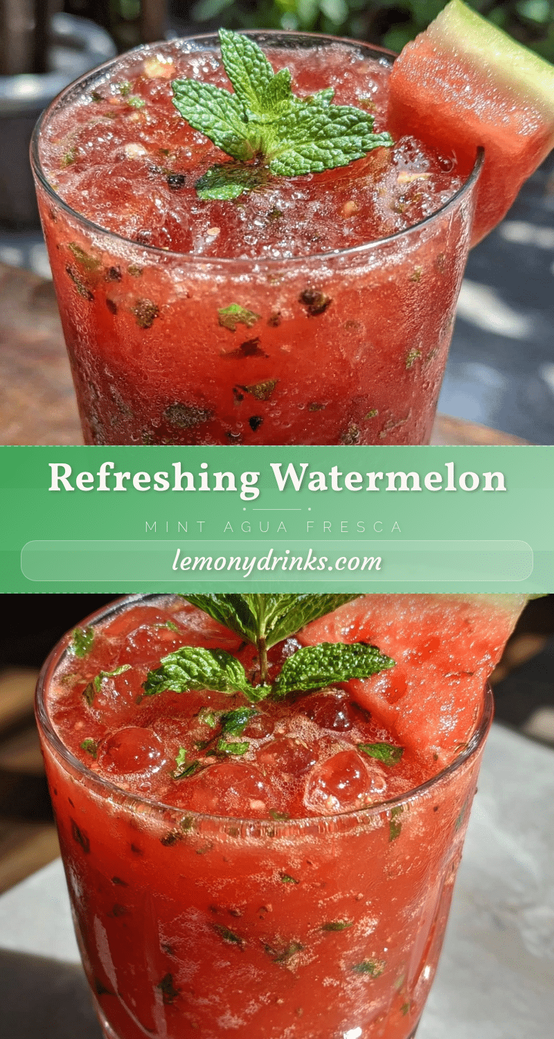 Watermelon Mint Agua Fresca recipe