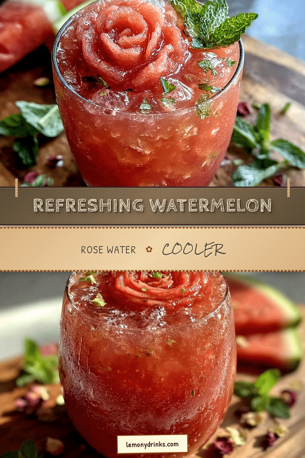 Watermelon Rose Water Cooler recipe