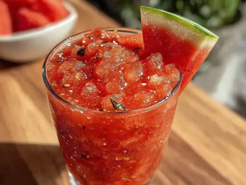 watermelon vodka slushie recipe - featured image