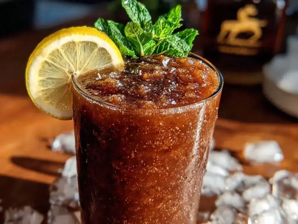 whiskey cola slushie - featured image