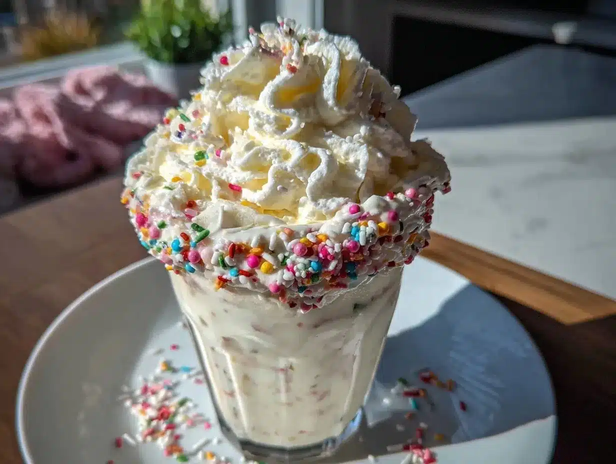 birthday cake funfetti milkshake preparation steps