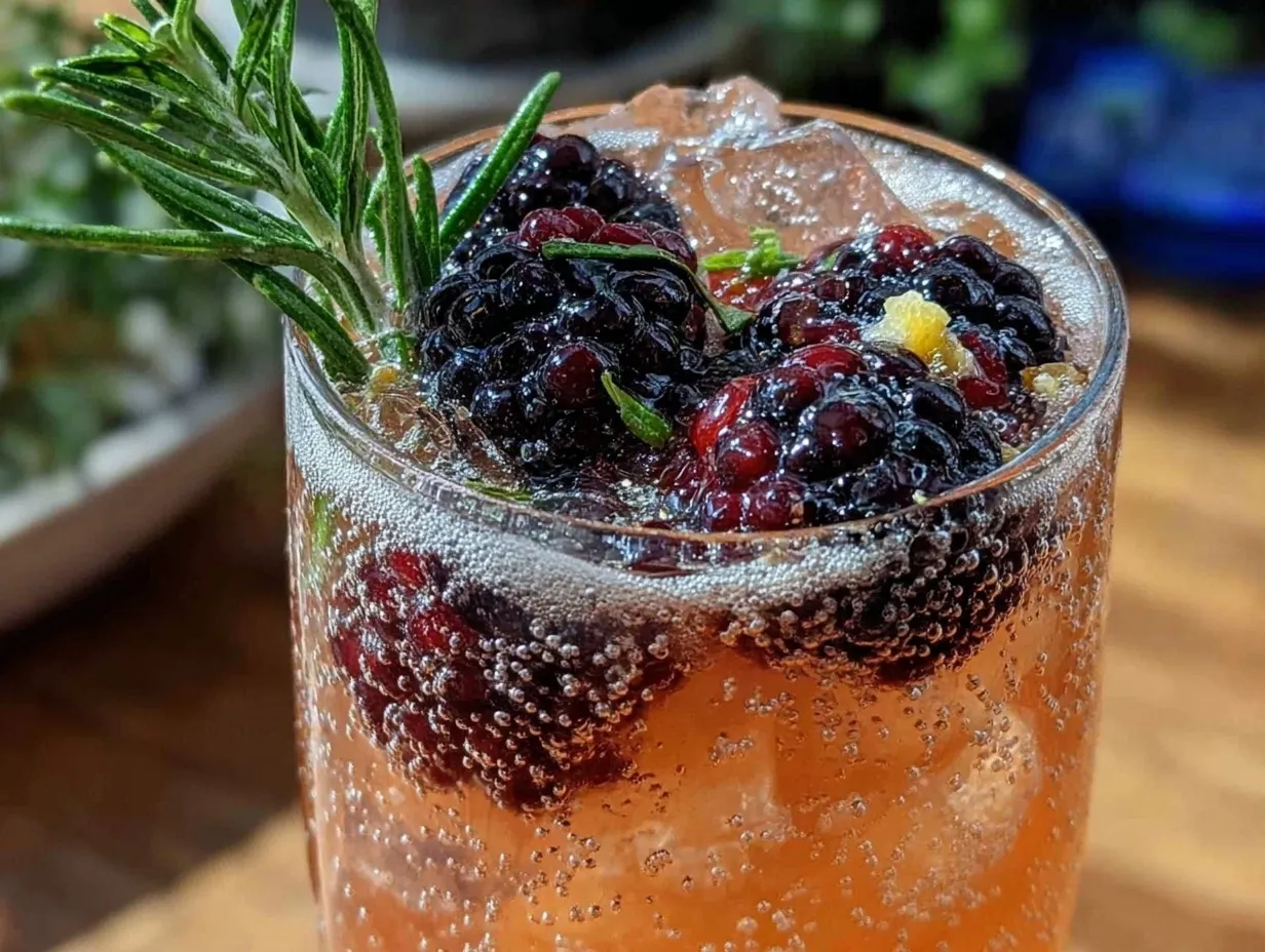 blackberry gin fizz preparation steps