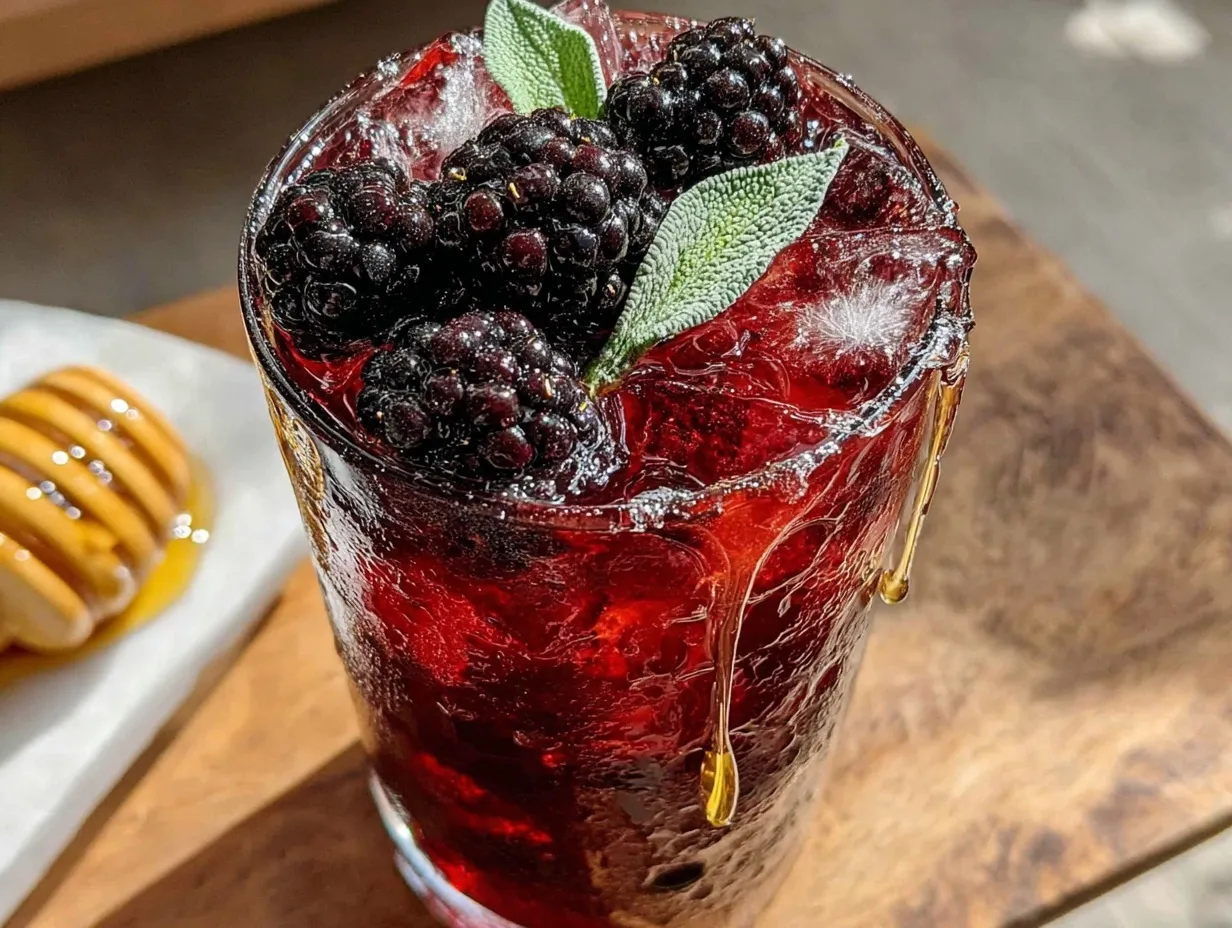 blackberry sage iced tea preparation steps