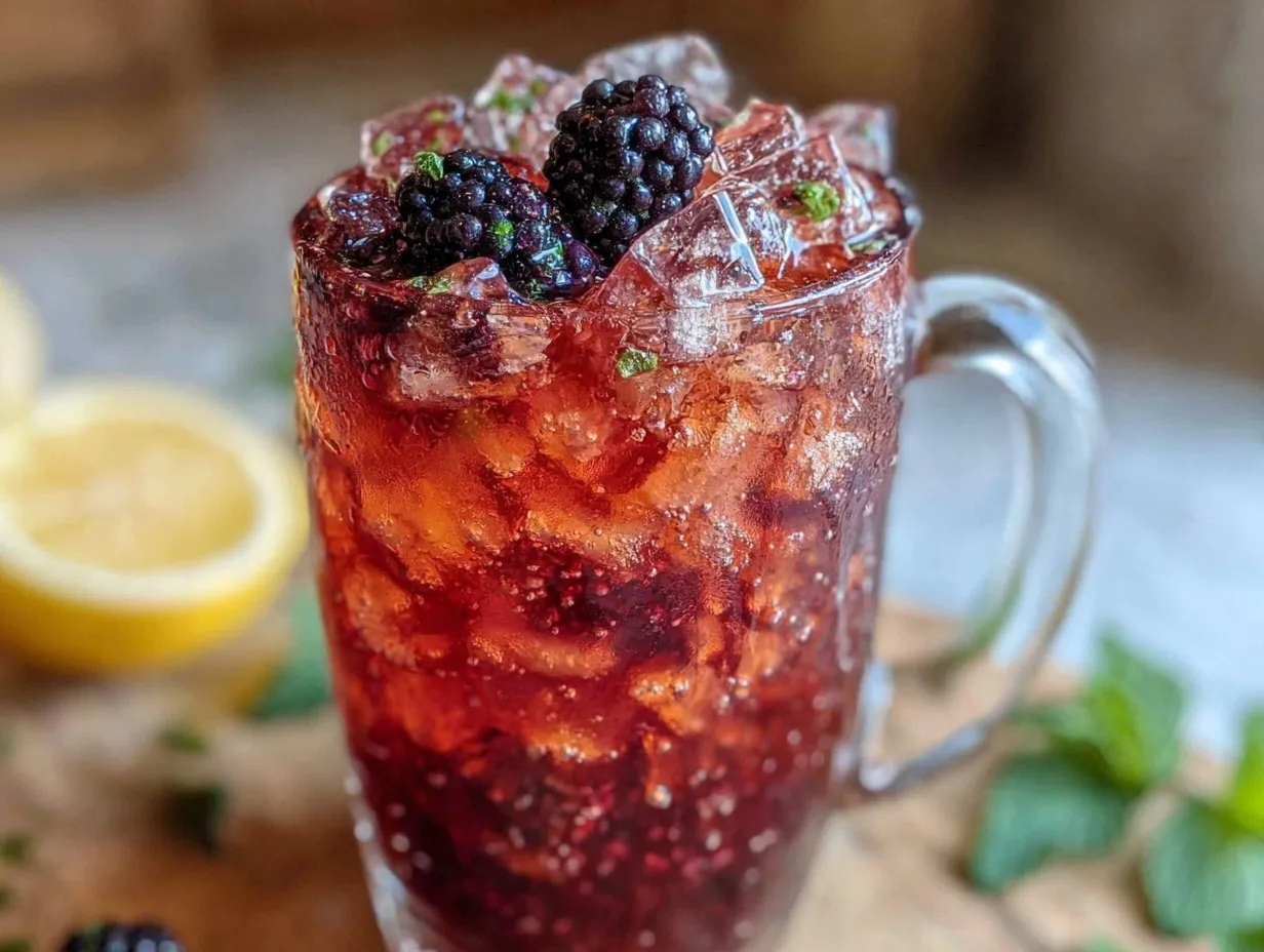blackberry sweet tea vodka lemonade pitcher preparation steps