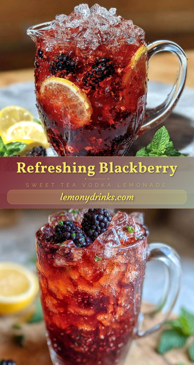 blackberry sweet tea vodka lemonade pitcher recipe