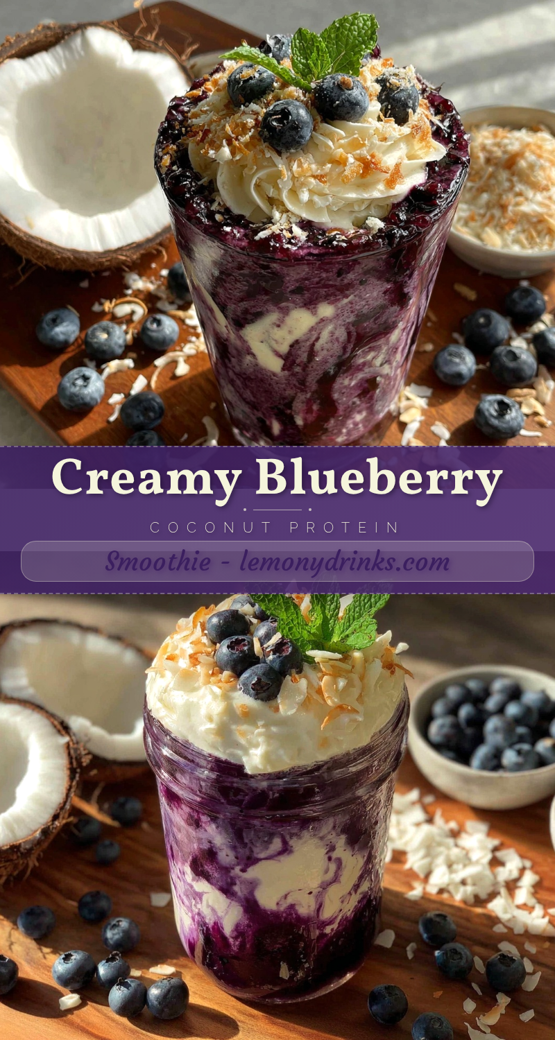 blueberry coconut protein smoothie recipe