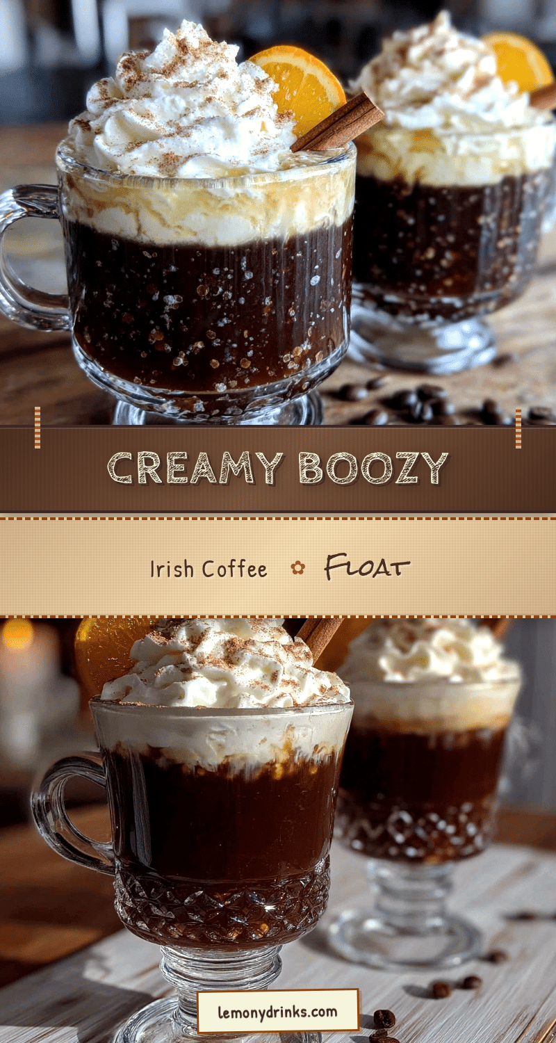 boozy Irish coffee with Baileys cream float recipe