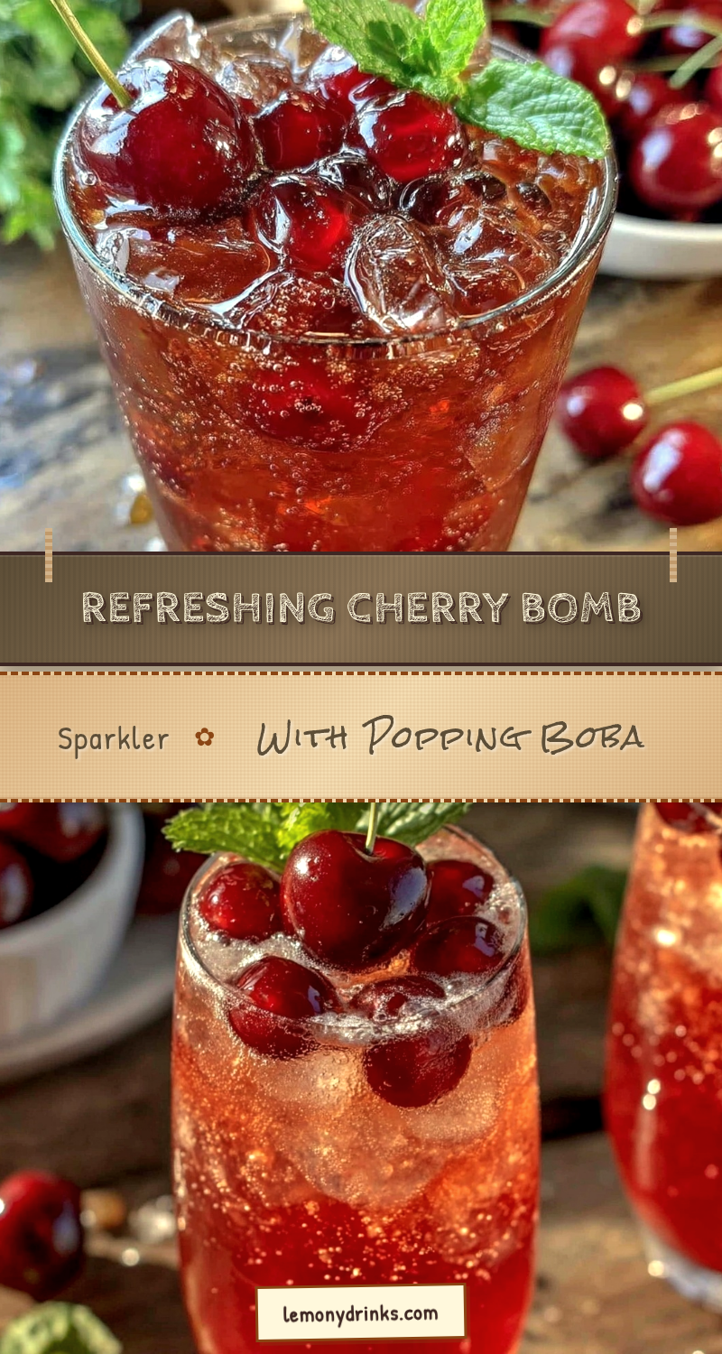 Cherry Bomb Sparkler Mocktail recipe