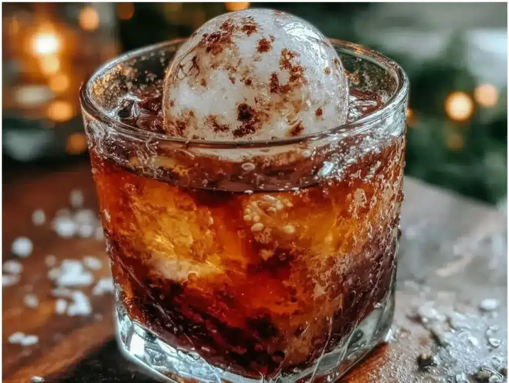 clear ice sphere old fashioned - featured image