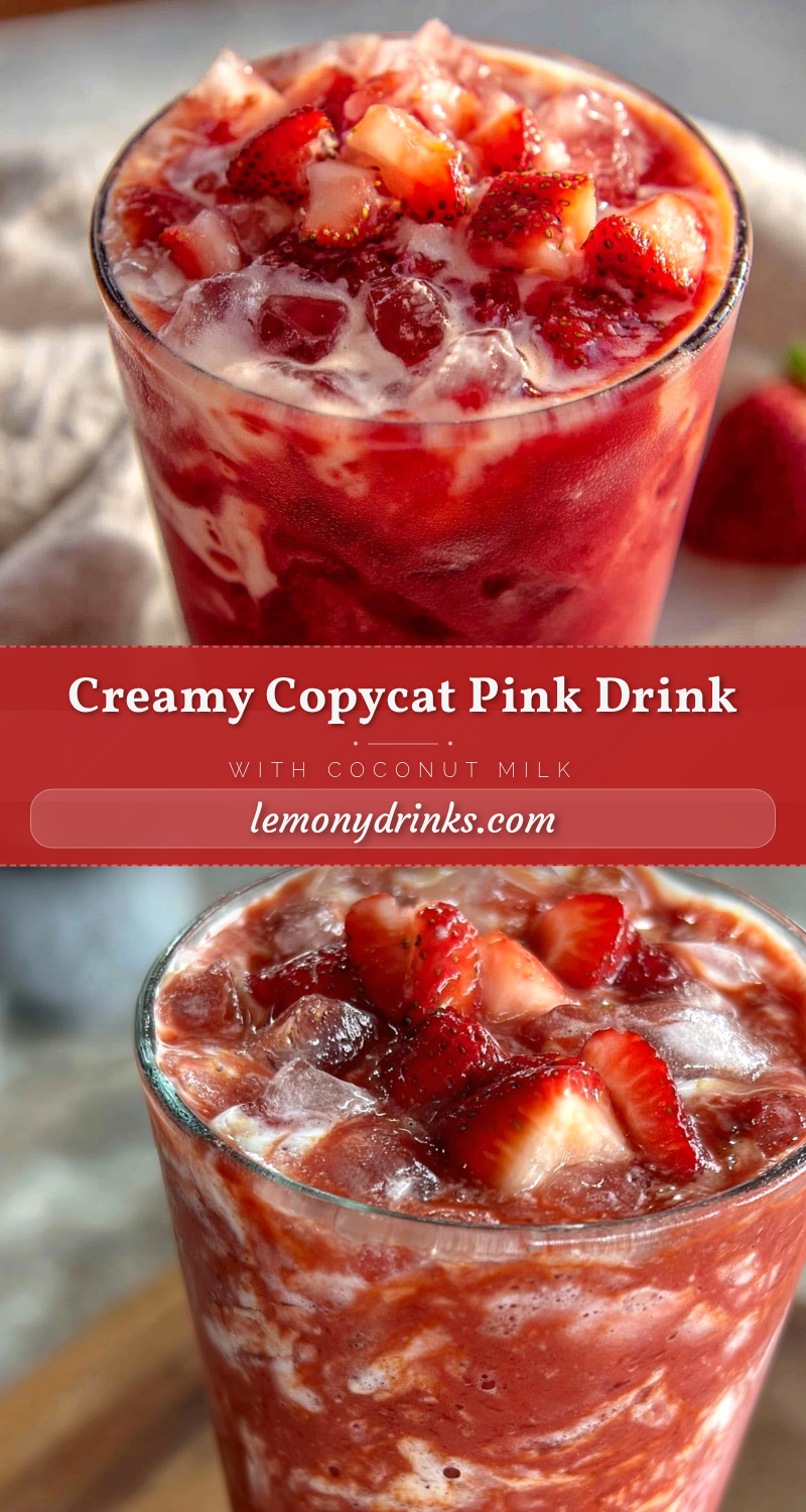 copycat pink drink with creamy coconut milk recipe