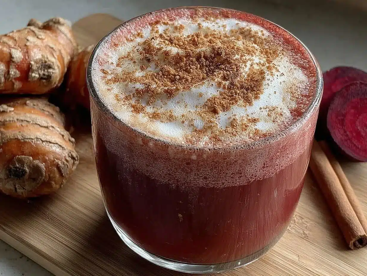 creamy beetroot latte preparation steps