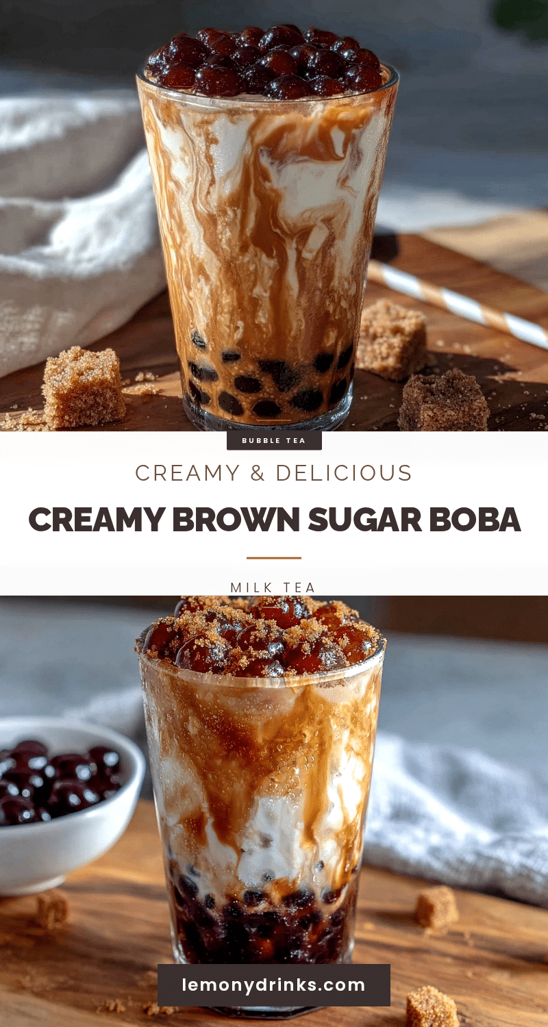 creamy brown sugar boba milk tea recipe