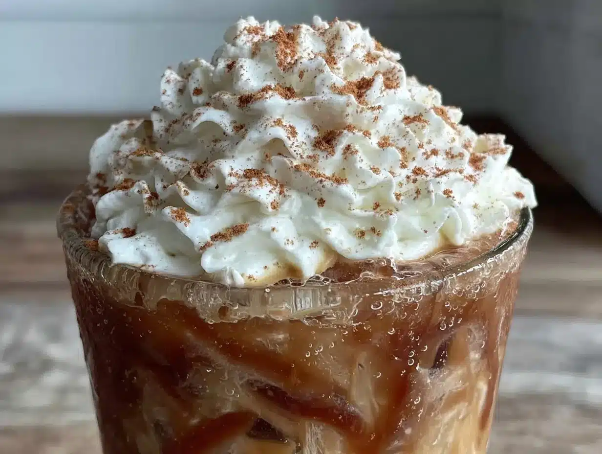 creamy cinnamon dolce iced latte preparation steps