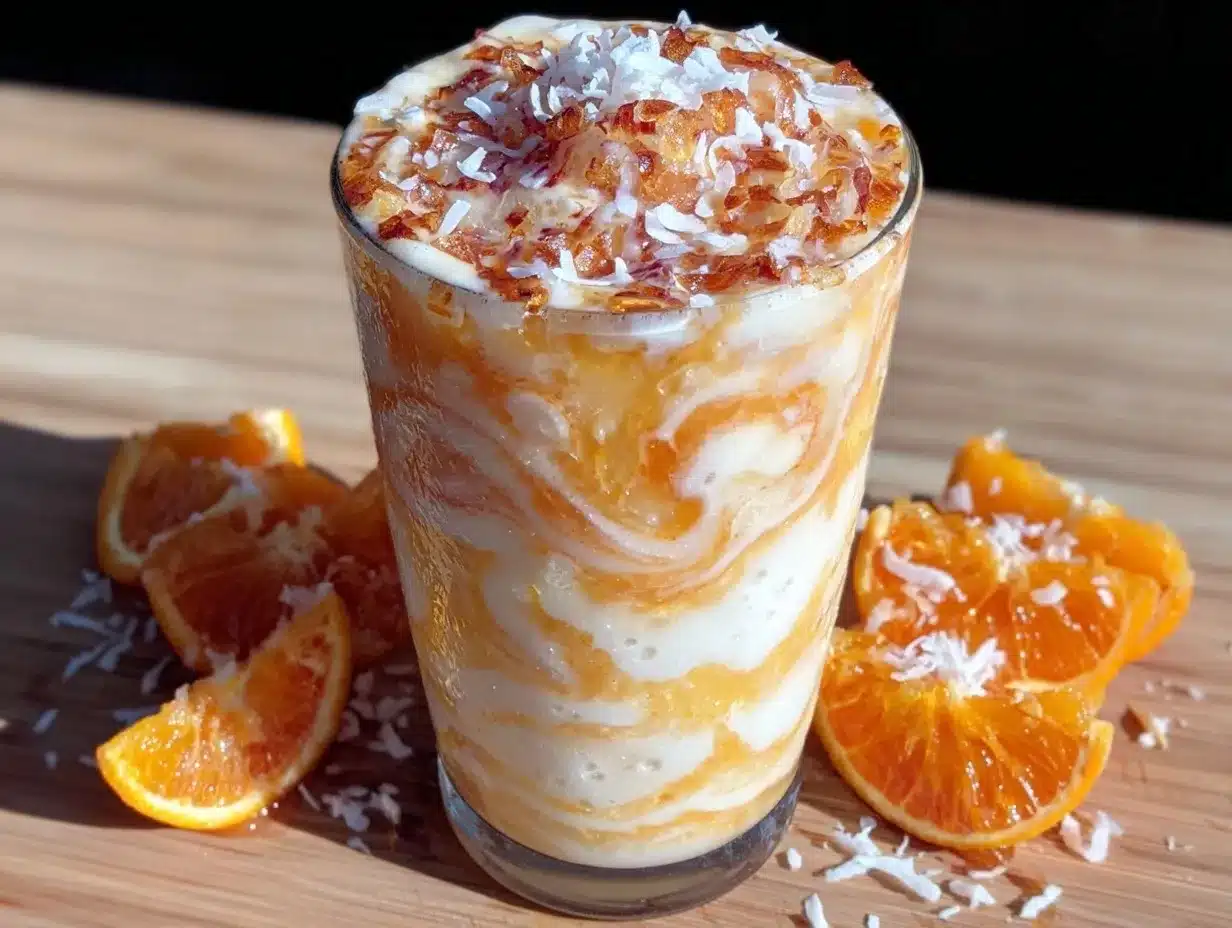 Creamy Coconut Citrus Glow Refresher preparation steps