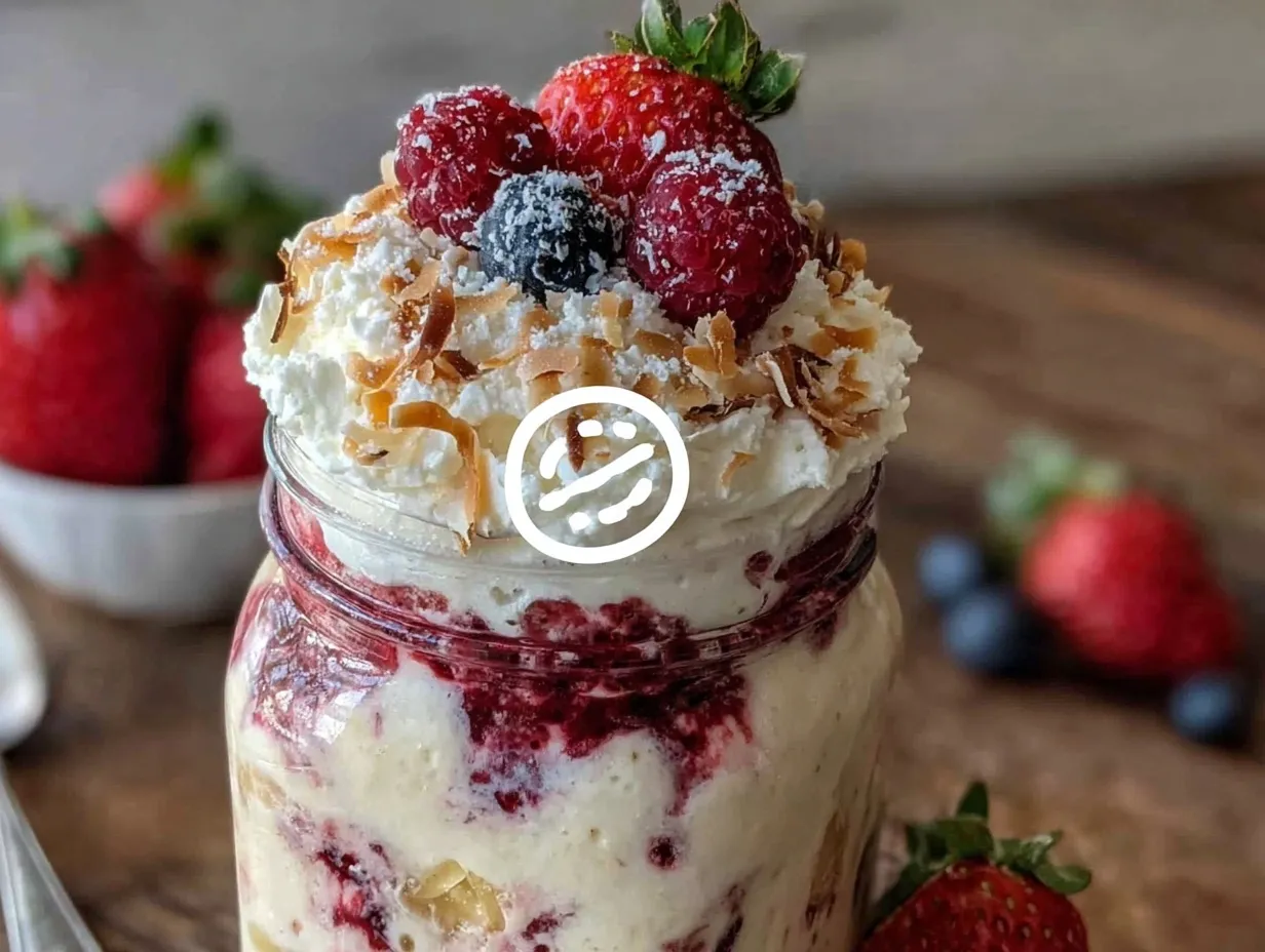 creamy coconut cream berry trifle milkshake preparation steps