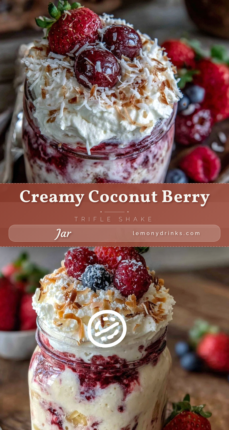creamy coconut cream berry trifle milkshake recipe
