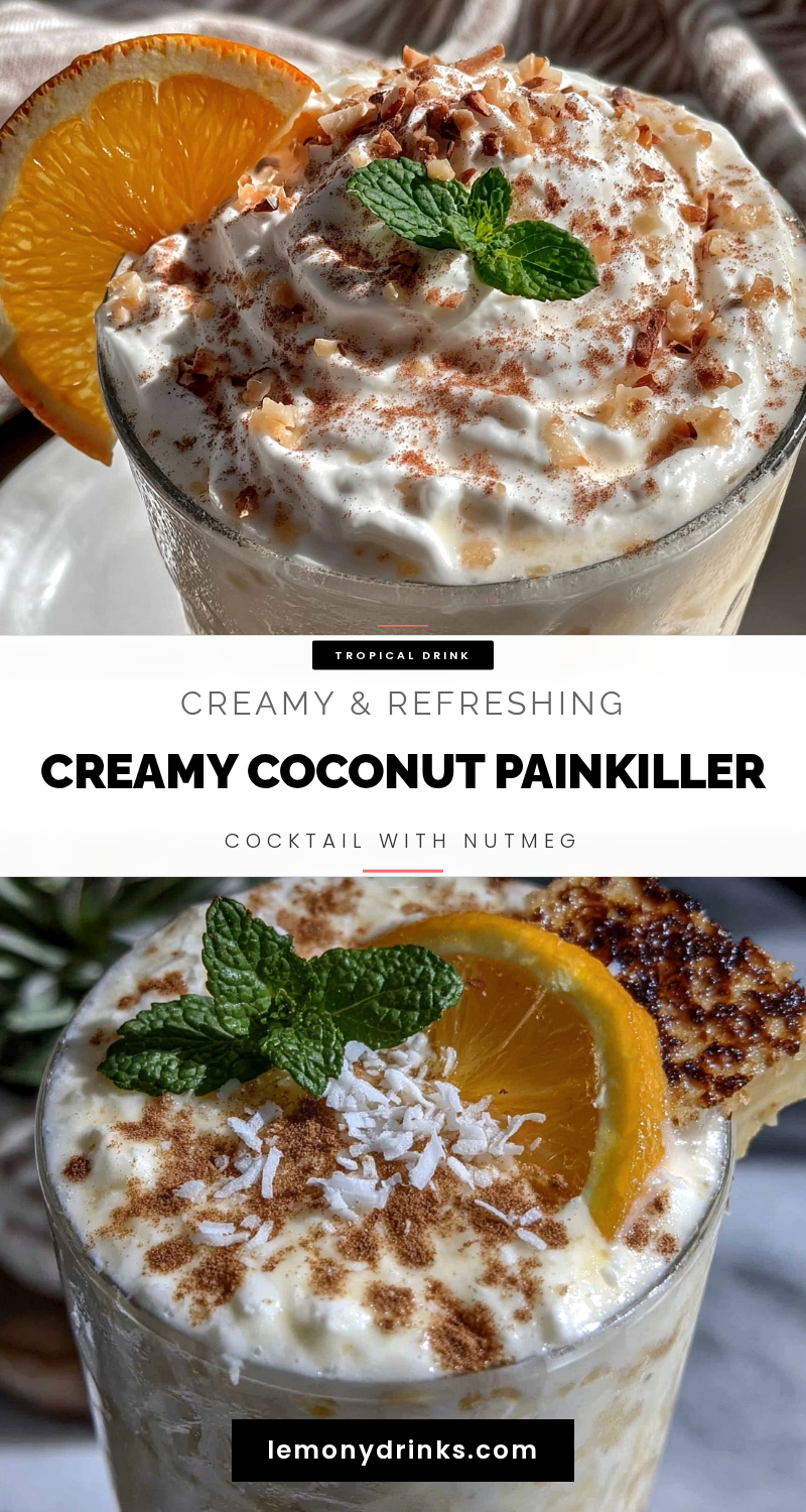 creamy coconut cream painkiller cocktail recipe
