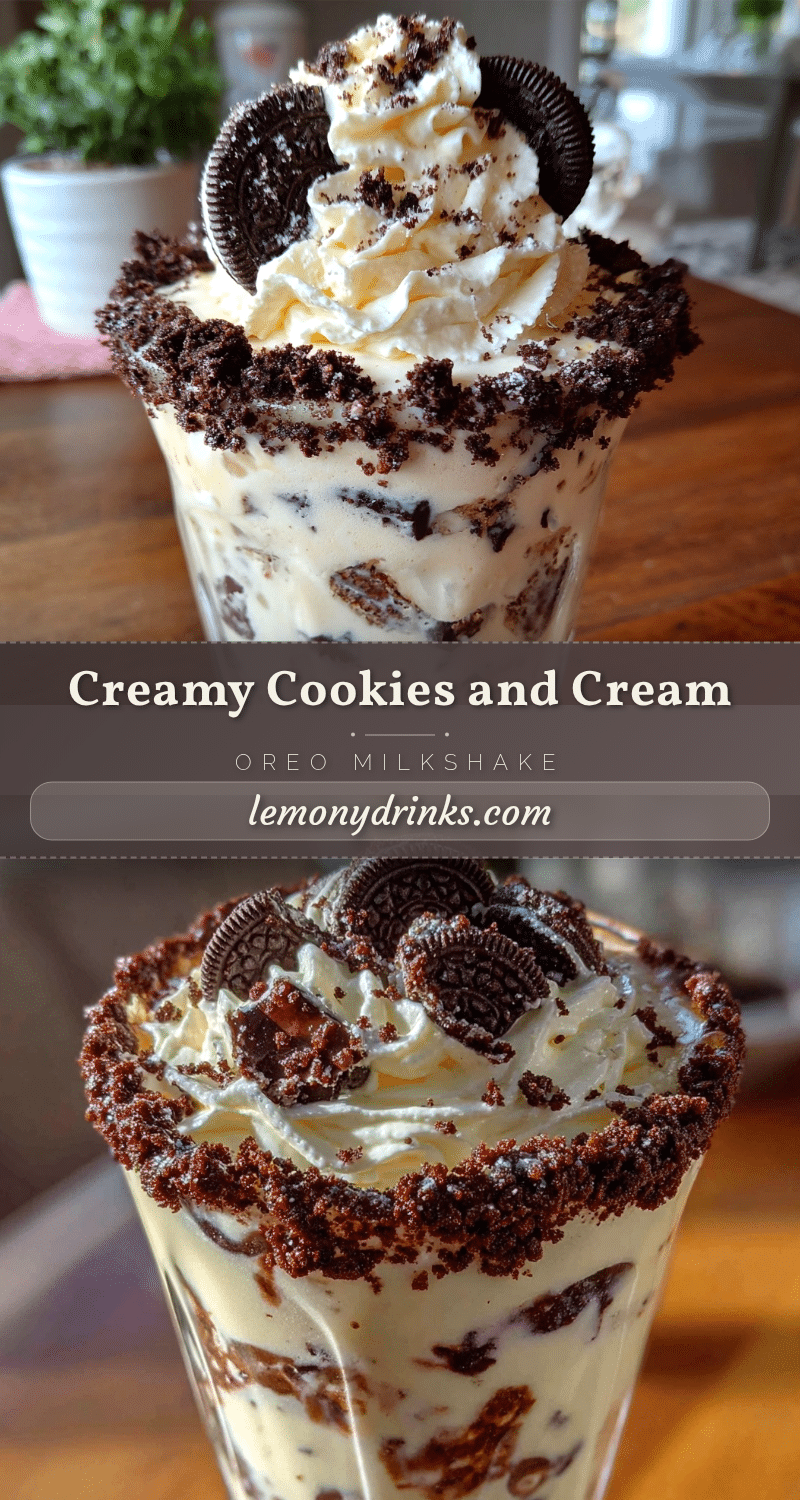 creamy cookies and cream Oreo milkshake recipe