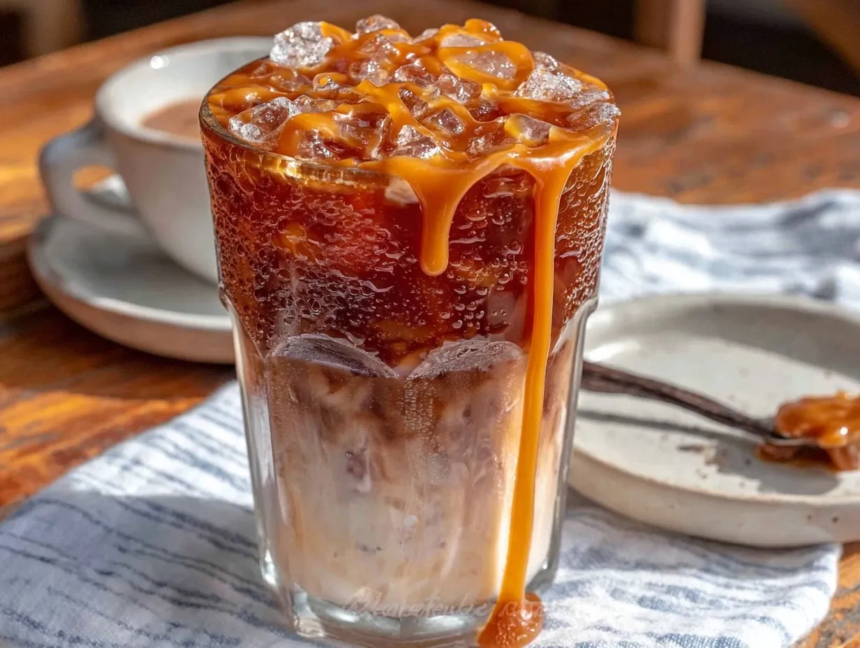 creamy copycat iced caramel macchiato preparation steps