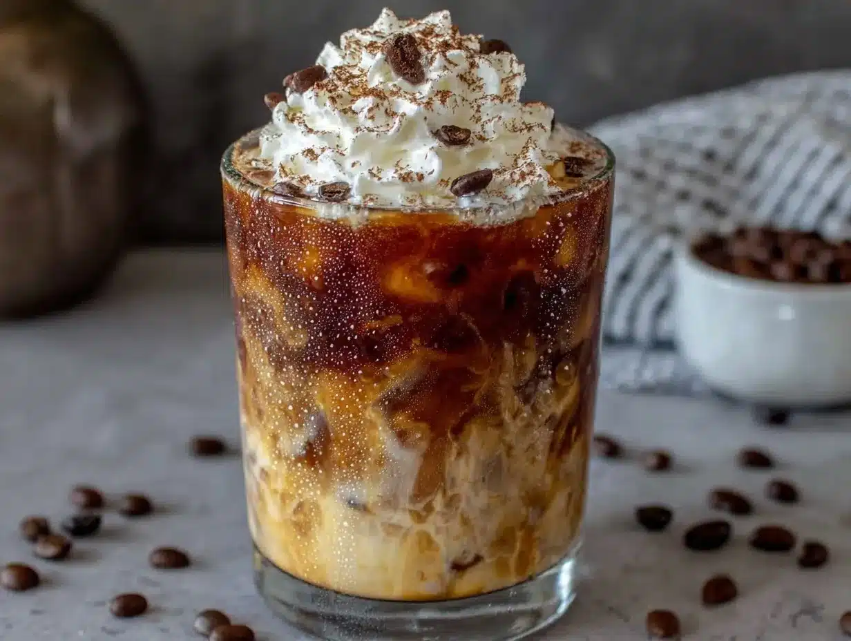 Creamy Dublin Iced Irish Cream Cold Brew Latte preparation steps