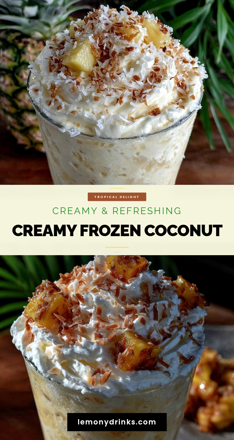 creamy frozen coconut pineapple whip refresher recipe