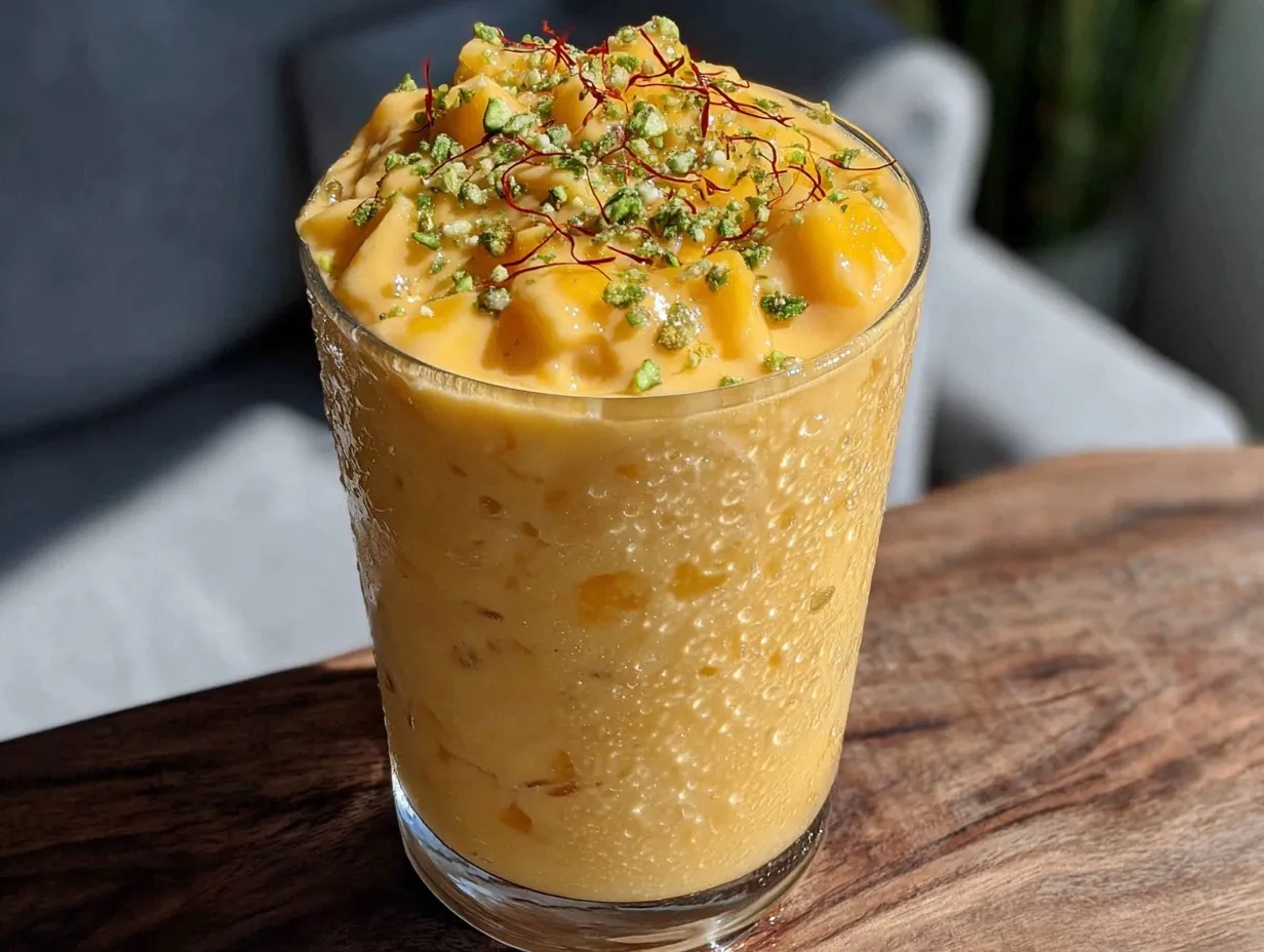 creamy frozen mango lassi preparation steps
