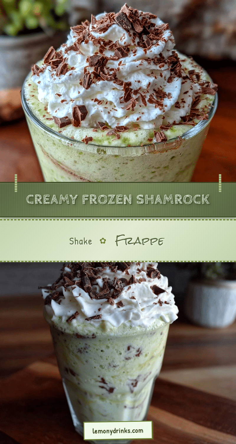 Creamy Frozen Shamrock Shake Frappe recipe