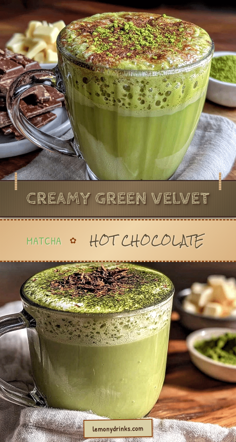 creamy green velvet matcha white hot chocolate recipe