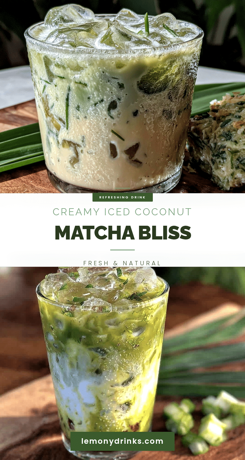 Creamy Iced Coconut Matcha recipe