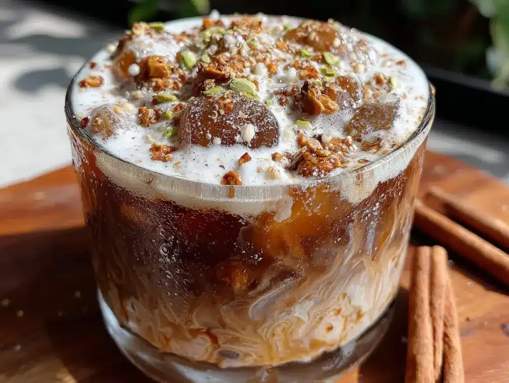creamy iced dirty chai latte - featured image