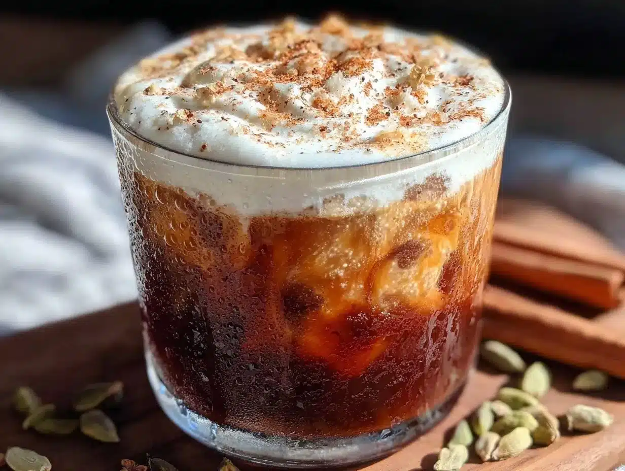 creamy iced dirty chai latte preparation steps