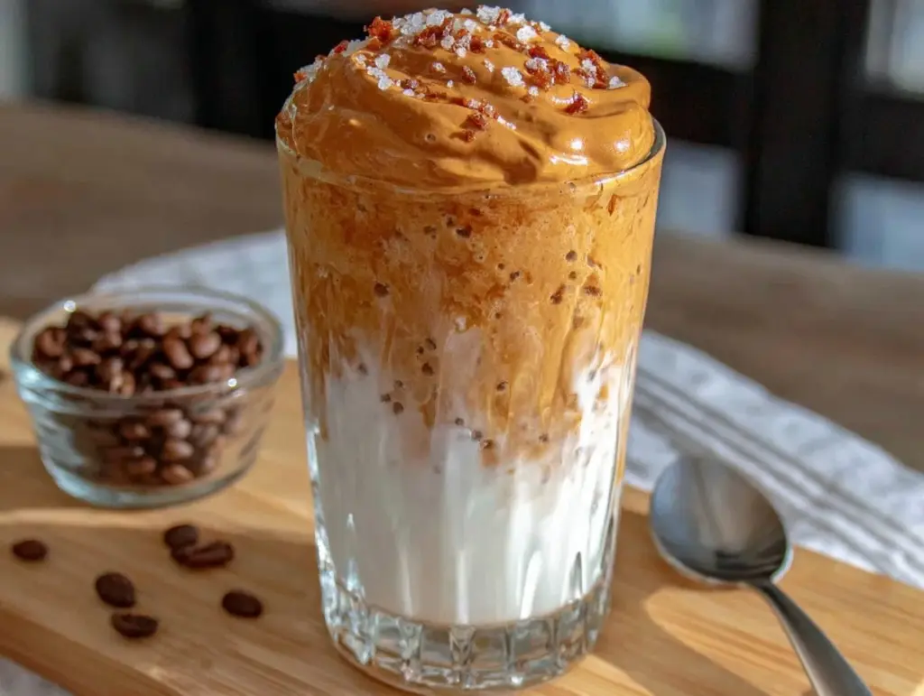 creamy korean dalgona whipped coffee - featured image