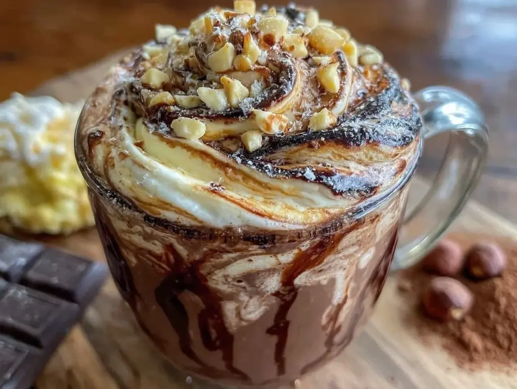 creamy Nutella hot chocolate - featured image