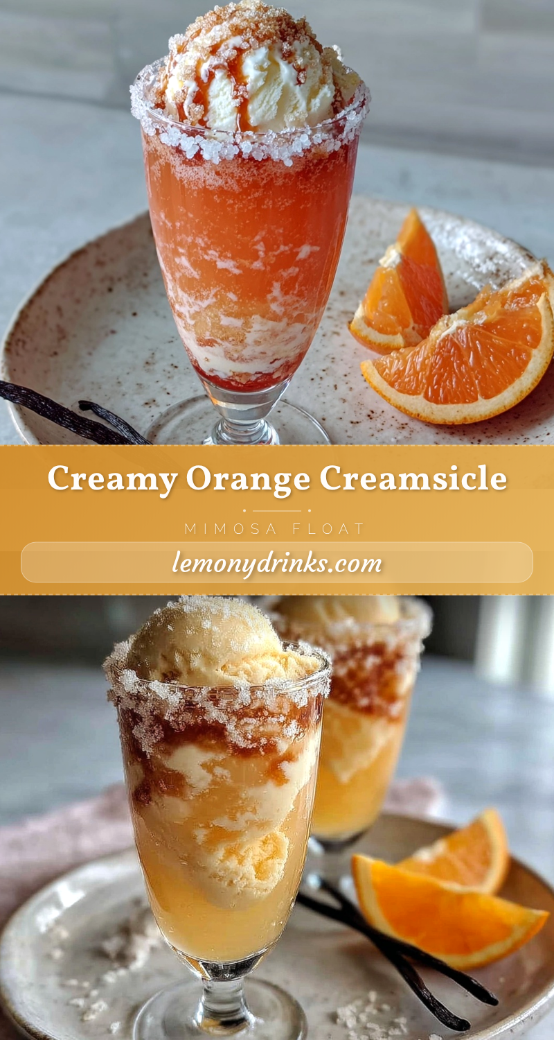creamy orange creamsicle mimosa float recipe