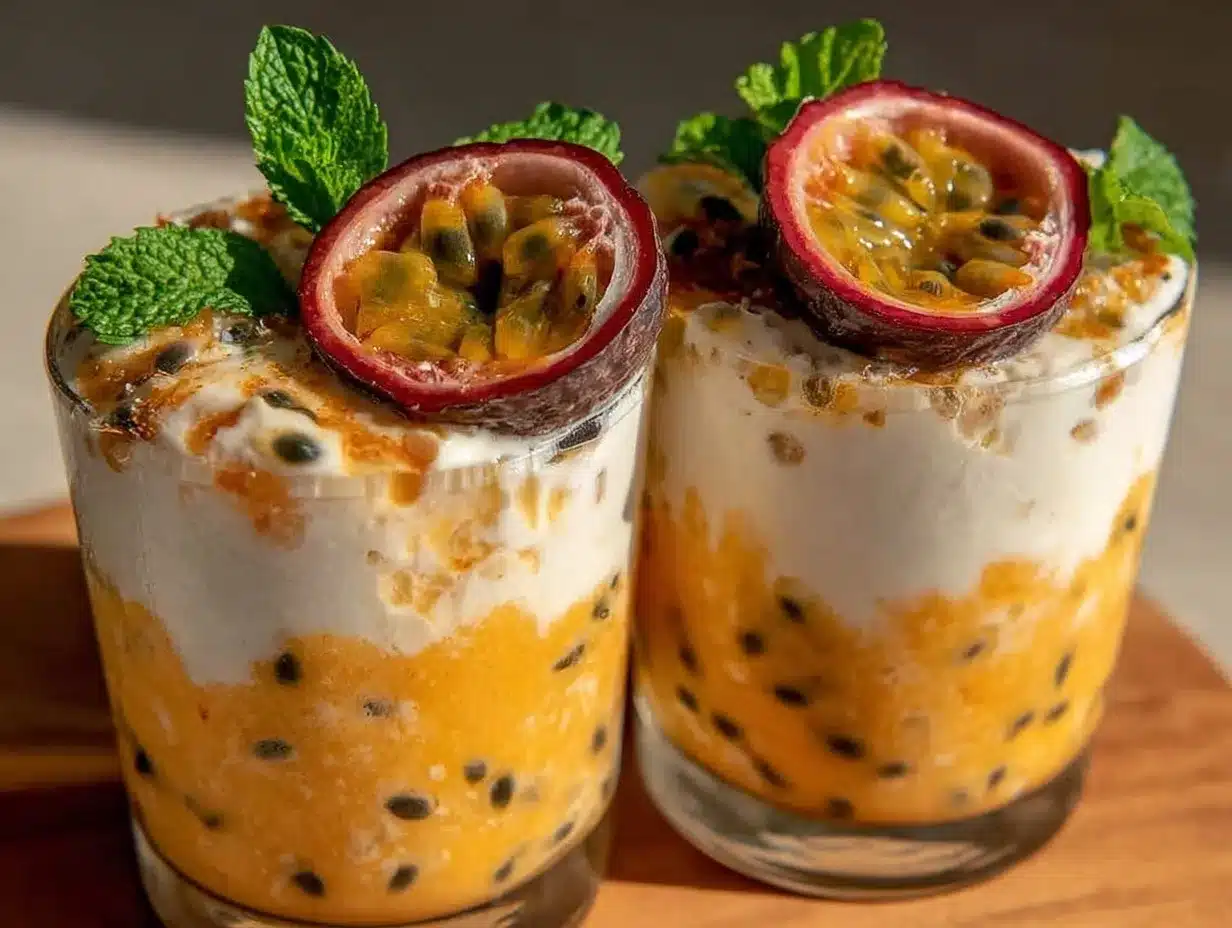 creamy passion fruit coconut layered paradise drink preparation steps