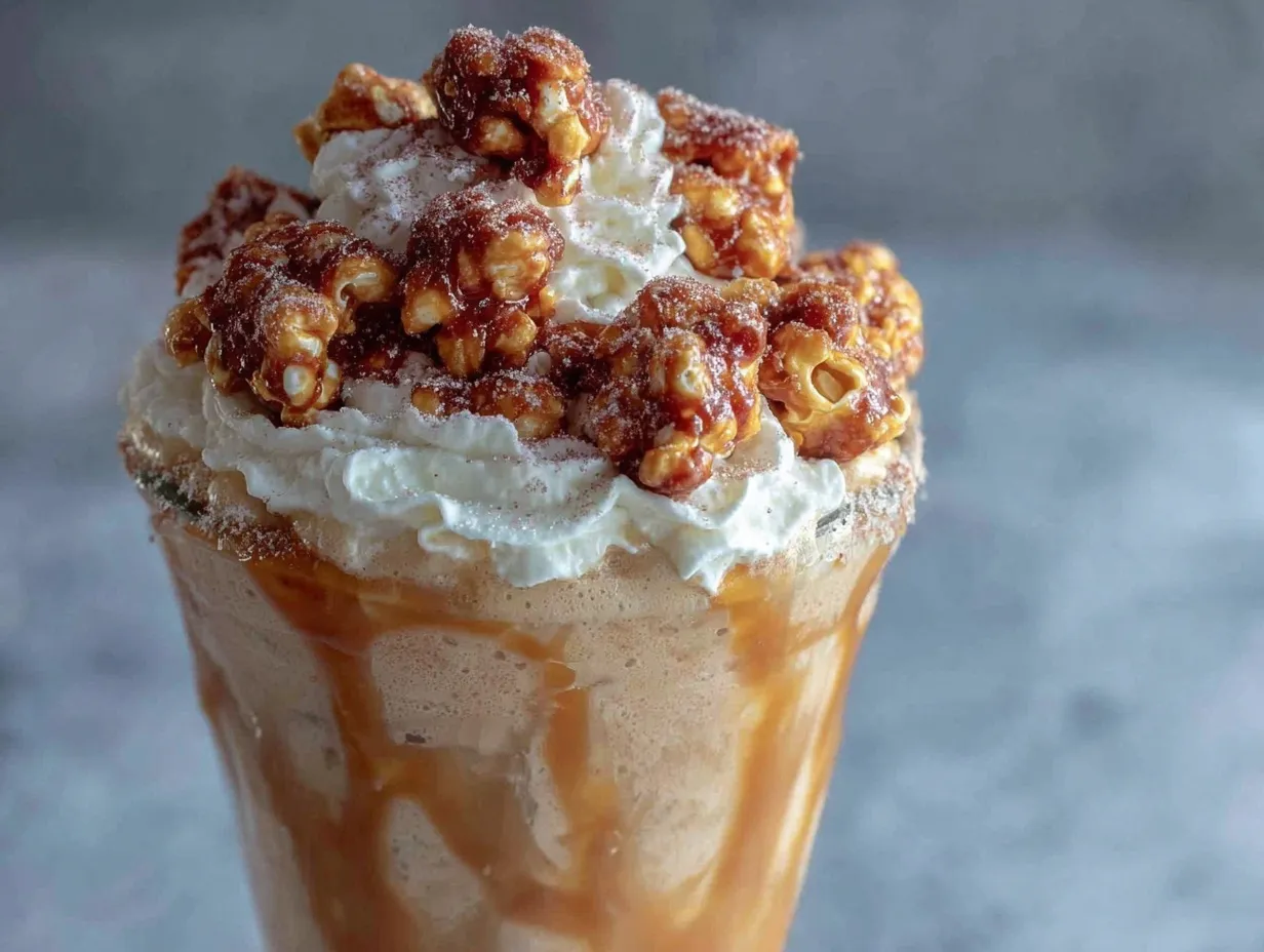 creamy peanut butter cracker jack milkshake preparation steps
