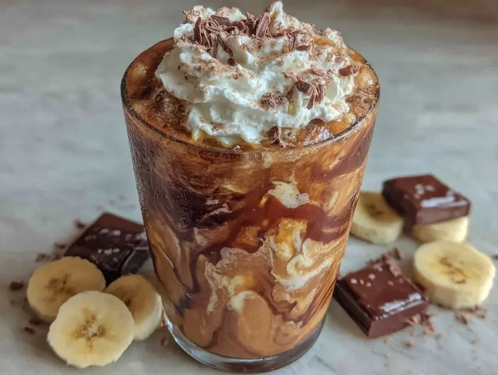 creamy protein iced coffee - featured image