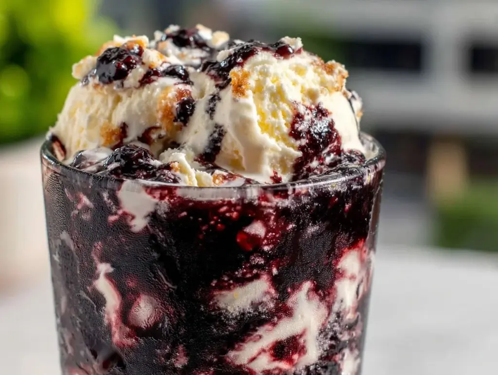 creamy purple cow grape soda float - featured image
