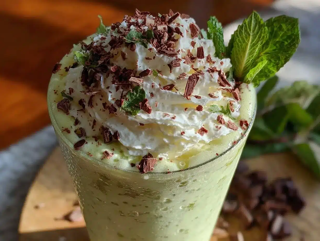 creamy shamrock mint cream milkshake preparation steps